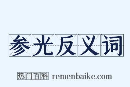 参光反义词是什么意思的图片